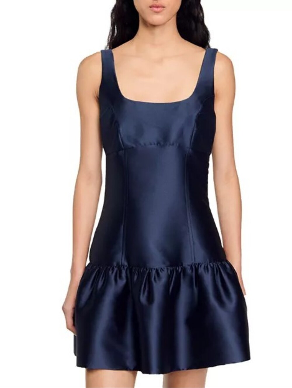 Sandro Eclipse Mini Dress Navy Sz 34 NWT